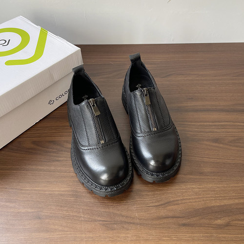 头层牛皮小皮鞋2025新款平底