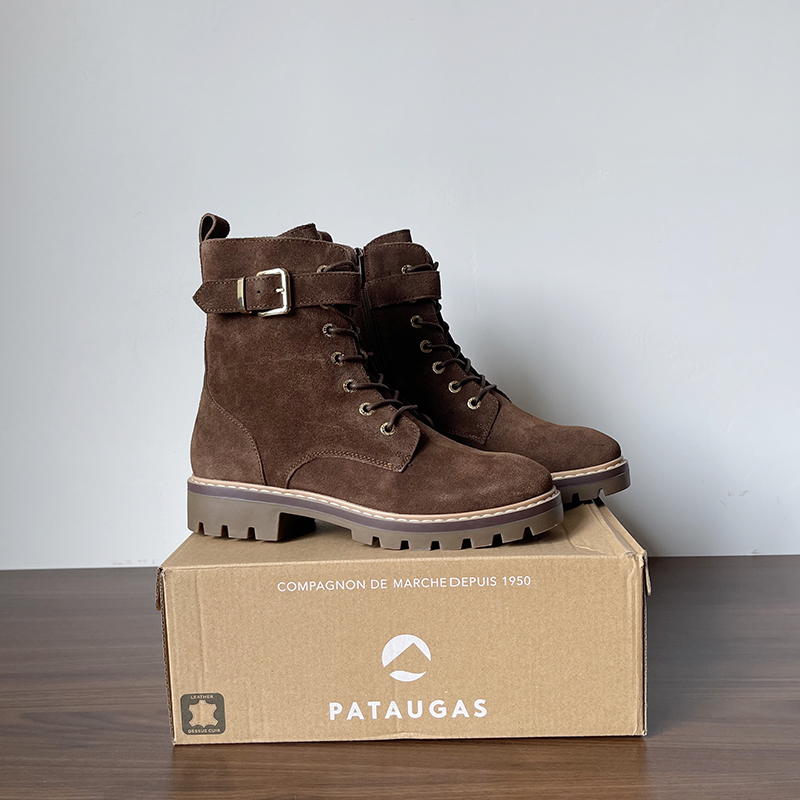 外贸大码帅气美拉德真皮马丁靴女