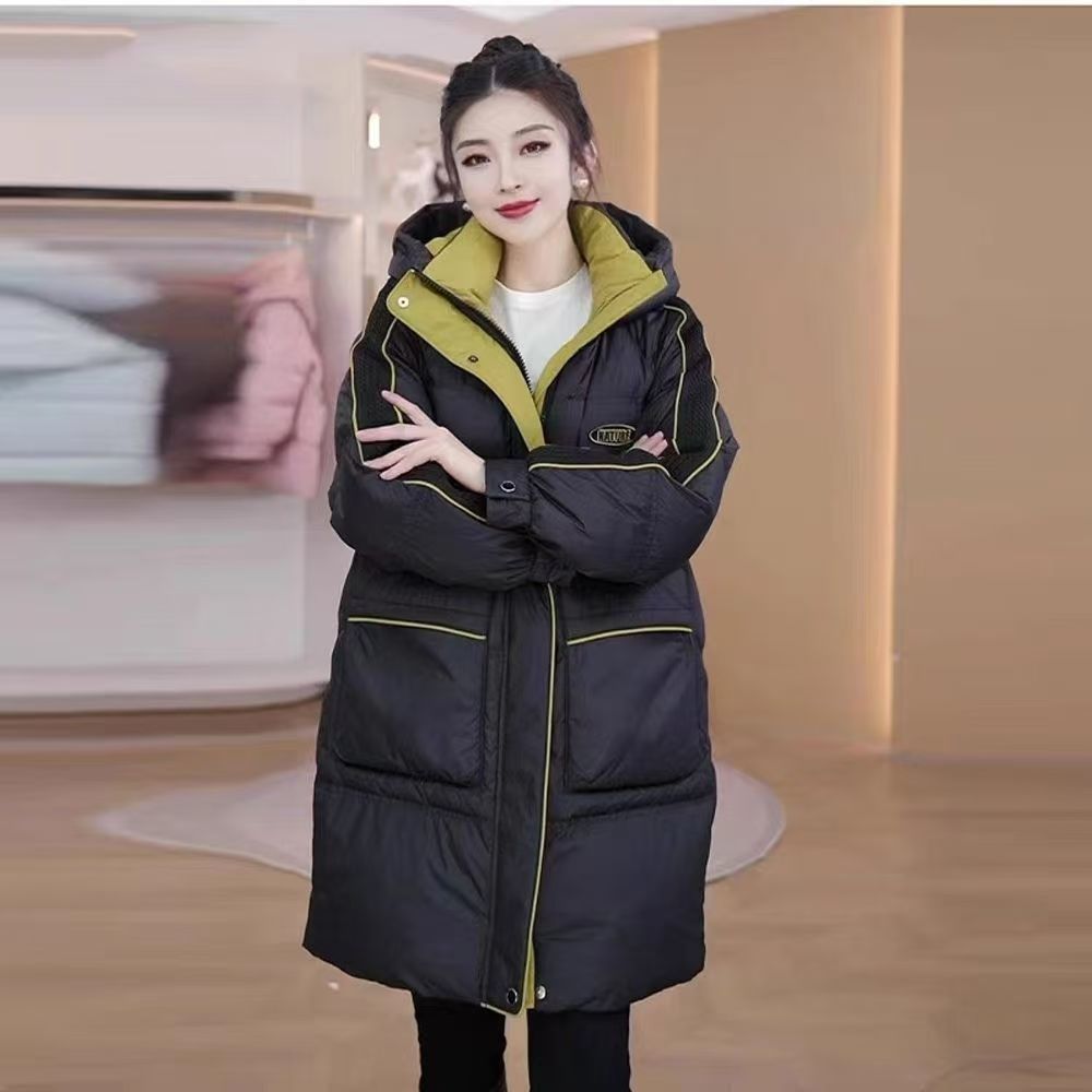 小个子棉女中长款宽松遮