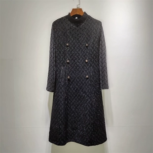 2021年新款 气质妈妈打底裙 减龄大码 加绒加厚连衣裙女冬季 时尚 修身