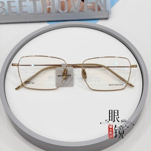 BEETHOVEN贝多芬超轻纯钛半框镜框 商务男女近视镜架可配度数散光