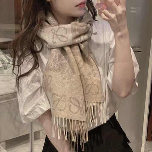 百搭格子流苏仿羊绒围巾情侣围脖