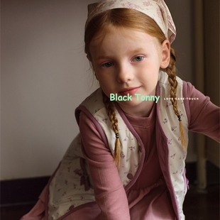 小黑托昵尼秋冬新款男女童加绒加厚夹棉儿童马甲背心外套内胆