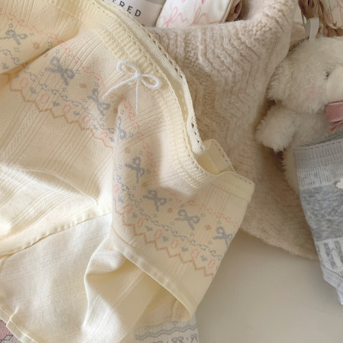 “费尔岛的风”软绵少女纯棉内档低腰可爱少女三角内裤舒适学生