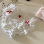一束春日 日系少女舒适棉卡通刺绣蝴蝶结清纯学生三角内裤