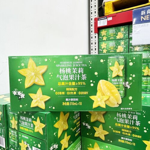 山姆正品代购 Drinksba 杨桃茉莉气泡果汁茶310ml 休闲饮料