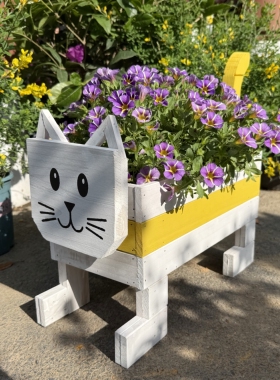 卡通创意小猫花盆花箱