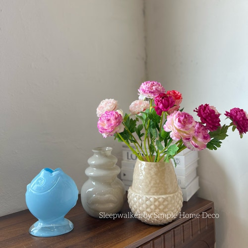 奶fufu|简约现代手工玻璃花瓶插花水养花器客厅餐桌轻奢摆件
