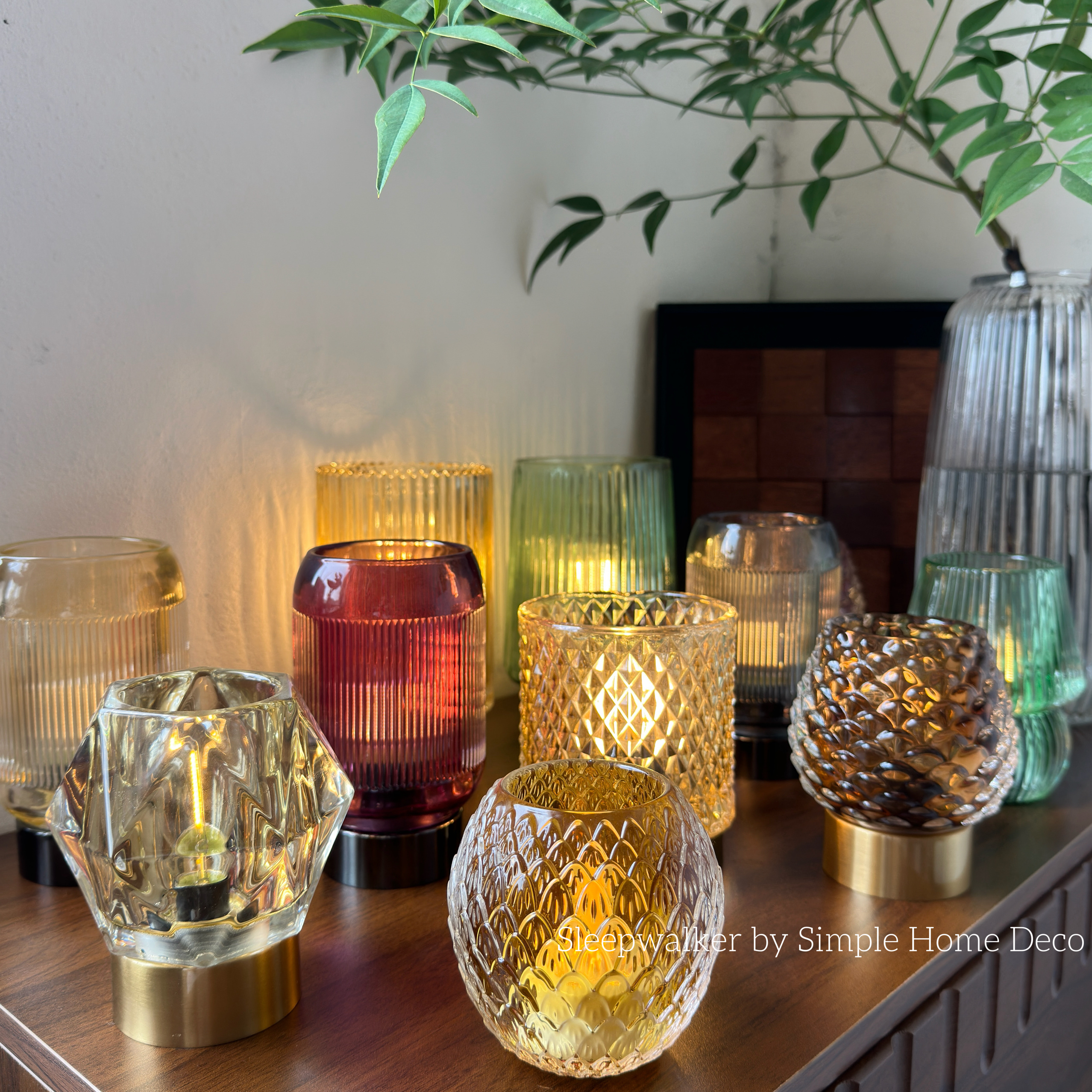 北屿流光|出口厚重彩色玻璃LED装饰灯摆件 氛围灯 露营灯乔迁礼物