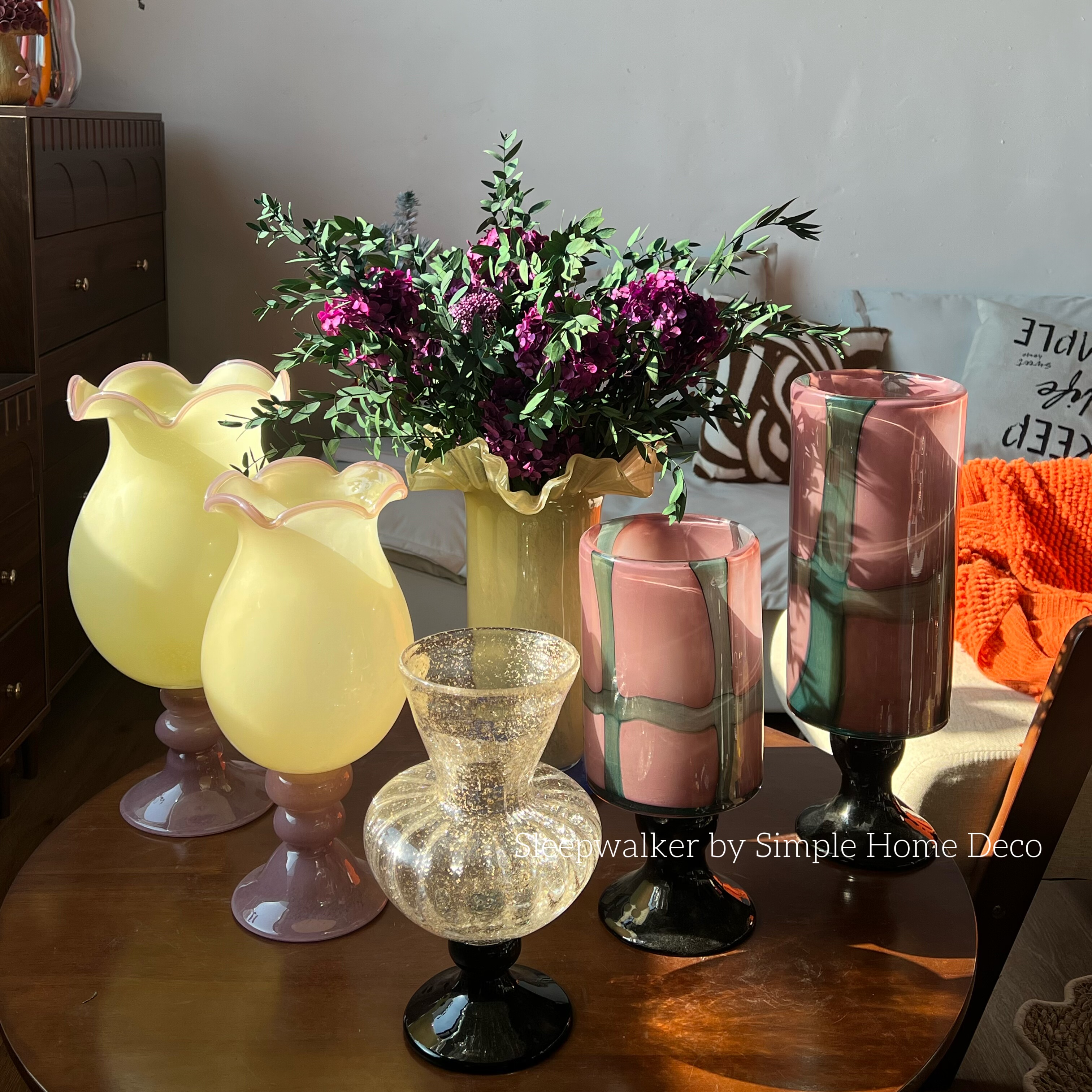 奶油市集｜中古风法式风灯折纸铃兰手工玻璃花瓶花器摆件装饰家居