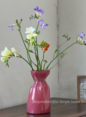 花束｜北欧花束造型玻璃花瓶 折纸花瓶 乔迁生日礼物 插花摆件