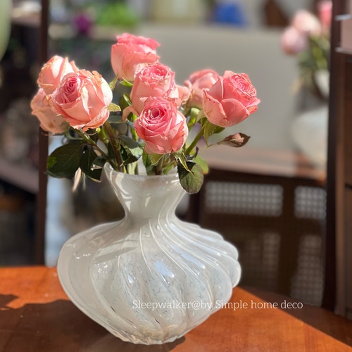 薄雾灰｜中古风客厅插花装饰摆件轻奢餐桌水养芍药郁金香玻璃花瓶