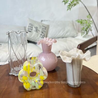 花城秘境｜裙摆白菜花瓶 水培绿植鲜花桌面装饰摆件