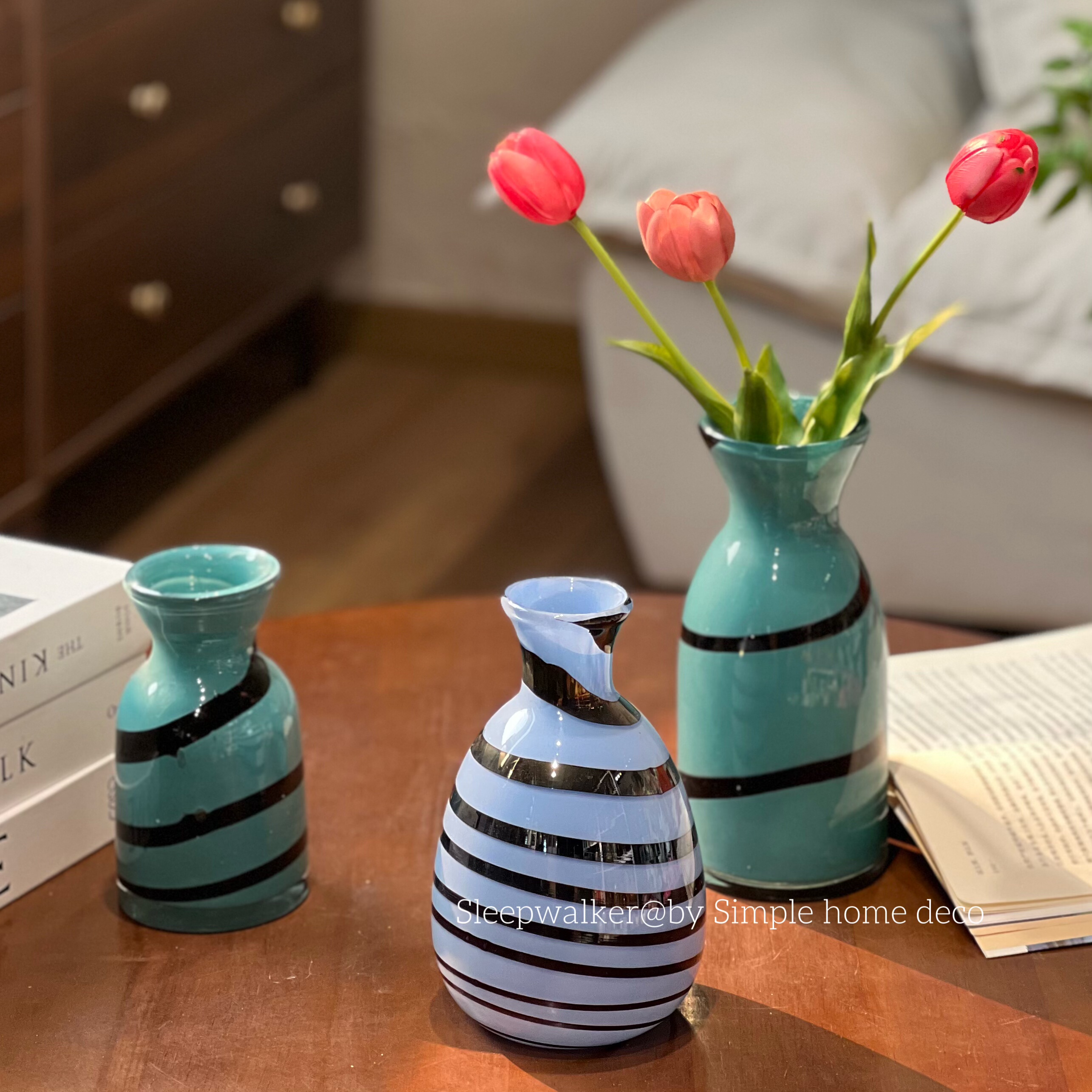 就是线条｜北欧英伦条纹花瓶客厅电视柜玄关摆件饰品轻奢装饰花器,家居饰品,花瓶,淘宝优惠券,粉丝福利购,淘宝优惠卷