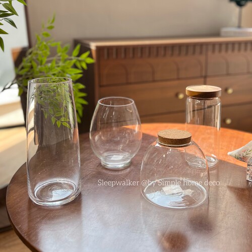 透明之光｜简约透明玻璃花瓶摆件客厅插花装饰品家居软装花器