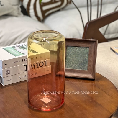 彩虹糖|彩色外贸出口孤品玻璃花瓶合集 玫瑰郁金香花瓶摆件