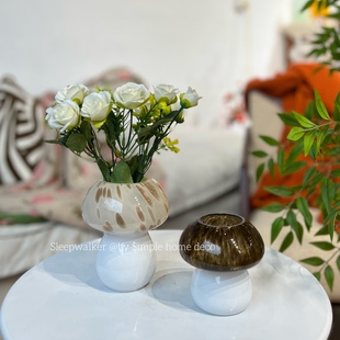 蘑菇蘑菇｜蘑菇小花瓶摆件 香薰瓶 餐边柜倒台小花瓶