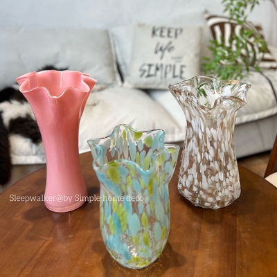 白菜|蝴蝶兰盆栽花盆客厅插花裙摆高级水养鲜花餐桌摆件玻璃花瓶