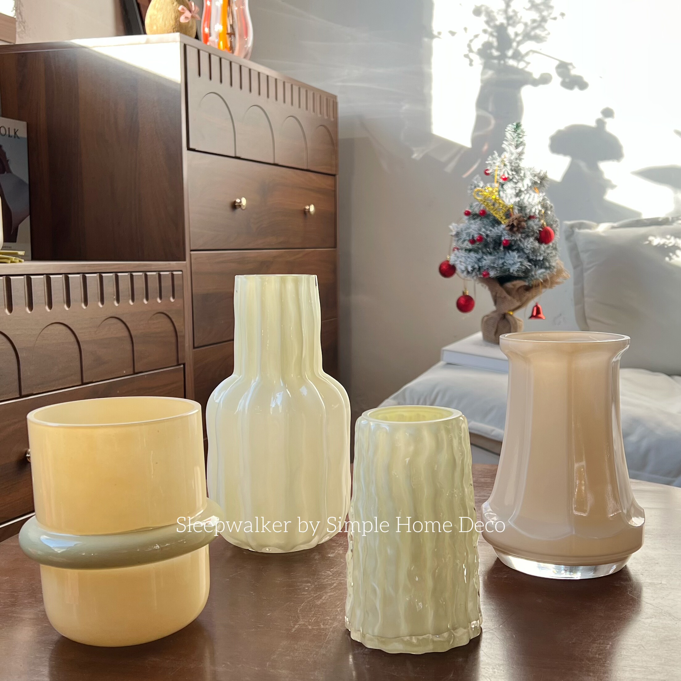 冰淇淋｜玻璃花瓶法式ins客厅插花摆件高级感花器