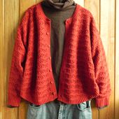 弧形下摆 纯棉针织开衫 侧开叉 纯棉线圆领镂空宽松开身毛衣 外贸