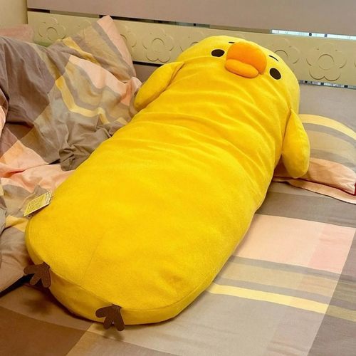 可爱鼻孔鸡软体长条抱枕床上睡觉夹腿陪睡毛绒玩偶送学生宿舍