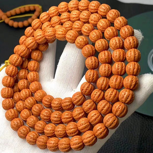 猴头手串108颗手串核桃雕刻京八棱脖挂土豪老型佛珠文玩项链