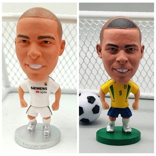 足球星公仔 国际米兰皇家马德里AC米兰科林蒂安巴西大罗人偶摆件