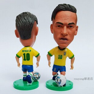 足球玩偶西装内马尔巴西活动带球内马尔球星公仔人偶手办摆件