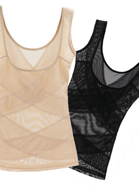 收腹衣女收腹束腰背心产后塑身衣夏季薄超薄美体塑形紧身束身内衣