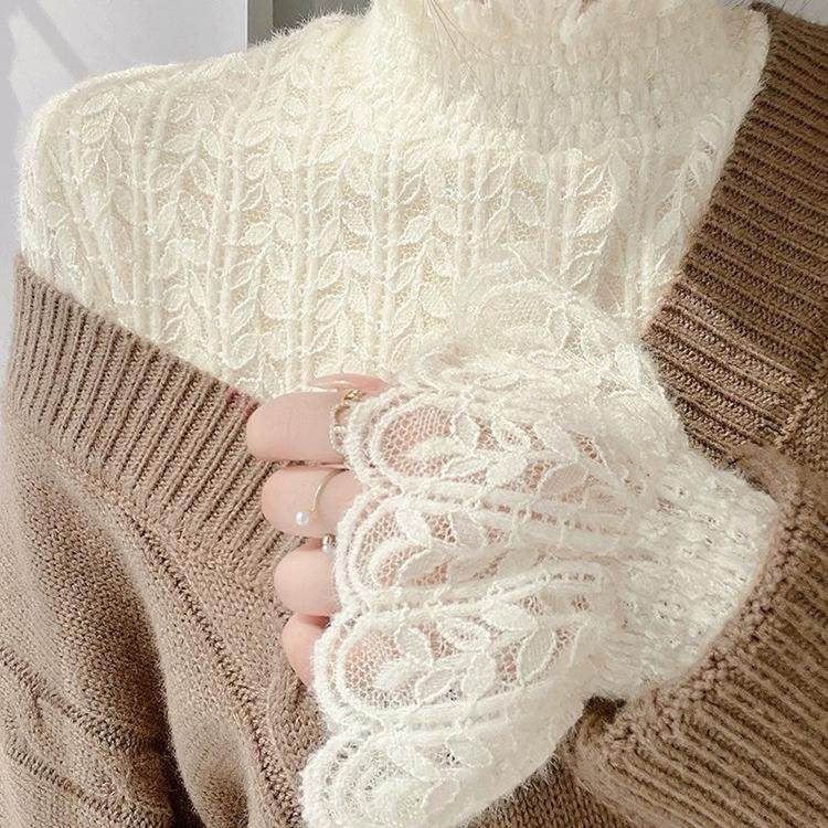 复古宫廷风半高领蕾丝打底衫女秋冬2024新款内搭磨毛加绒加厚上衣,女装/女士精品,蕾丝衫/雪纺衫,淘宝优惠券,粉丝福利购,淘宝优惠卷