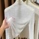 毛衣内搭 女2024新款 叠穿高领小衫 微透网纱上衣女木耳边蕾丝打底衫