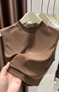 立领网纱假领子配毛衣女秋冬气质无袖内搭背心柔软短款蕾丝打底衫