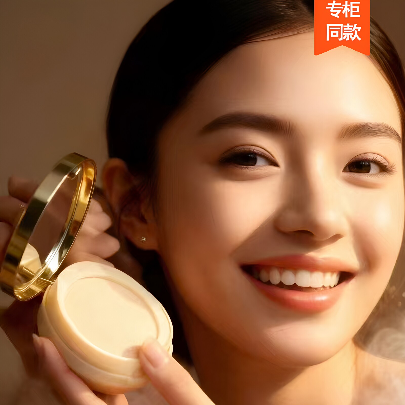 热卖双层干湿两用定妆补妆粉饼女控油持久遮瑕干皮黄皮磨皮不卡纹
