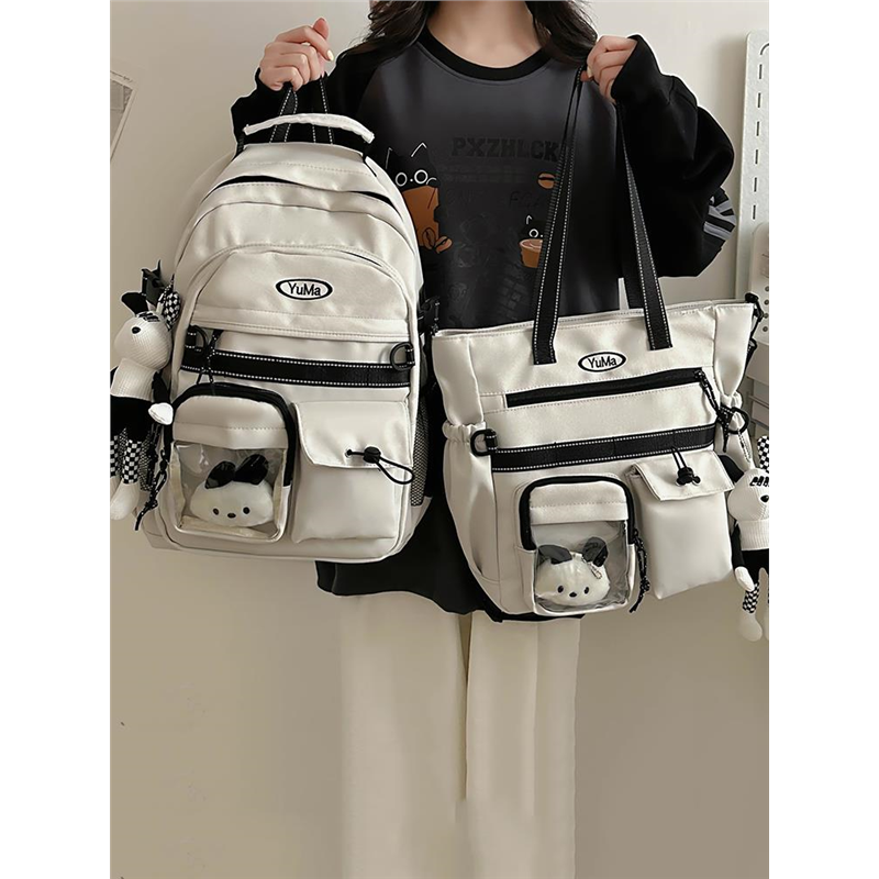 儿童书包女生小学生2026新款女童两件套背包初中生高中痛包双肩包