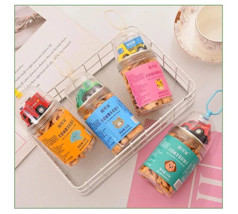 酷可滋小汽车玩具饼干宝宝零食数字字母动物骨头造型饼干65g