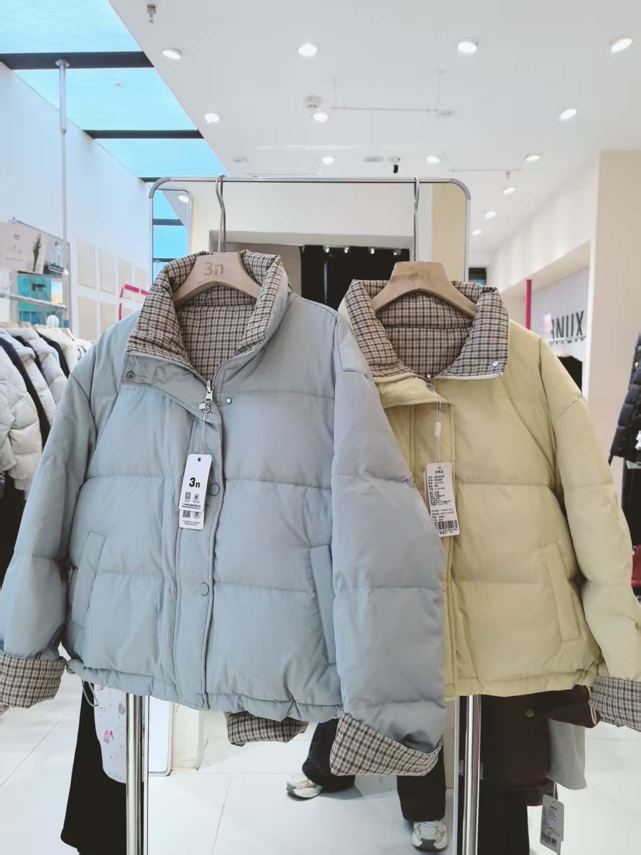 3NUX2025冬新款韩版简约百搭显瘦高品质休闲羽绒服外套