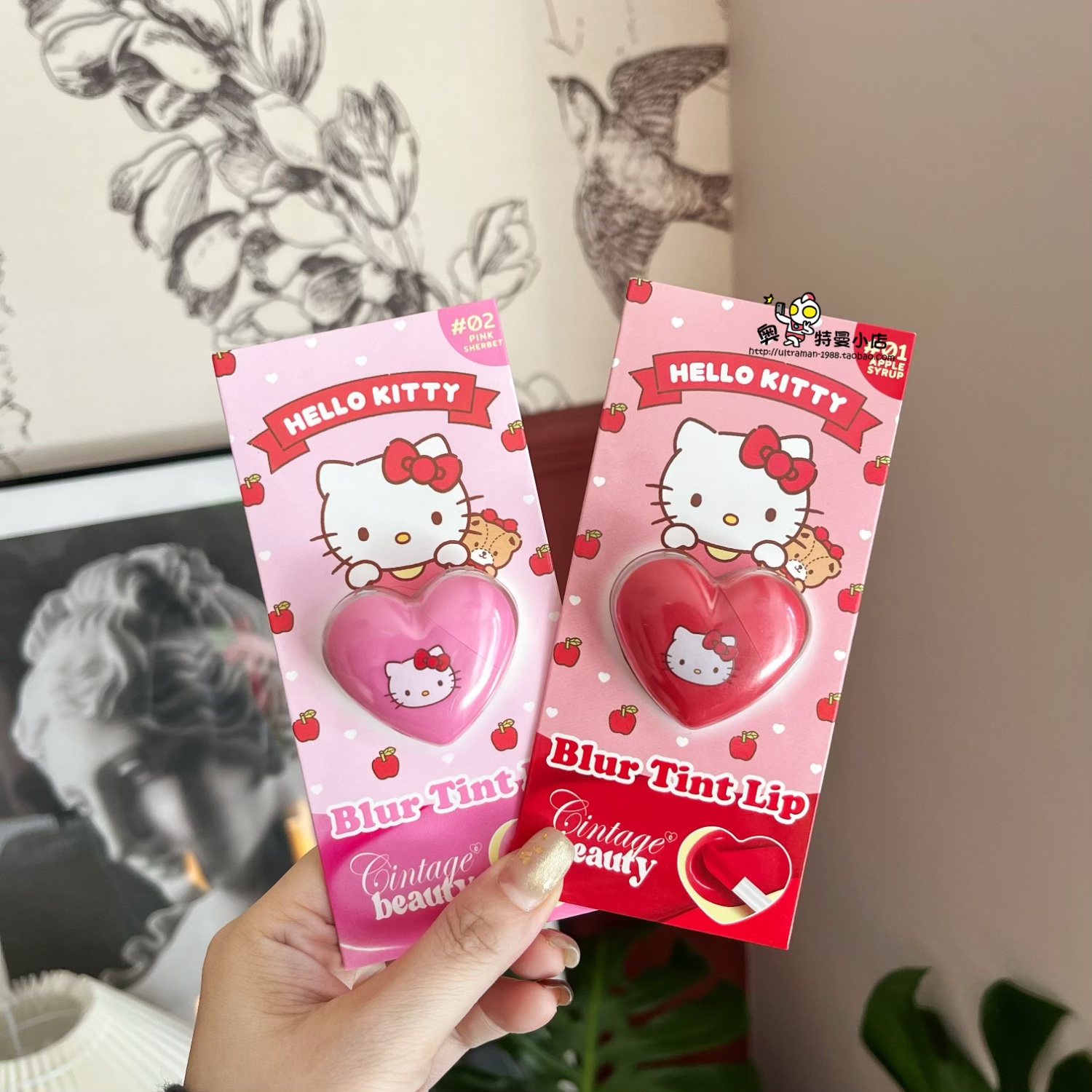 kitty联名爱心凯蒂猫唇釉口红