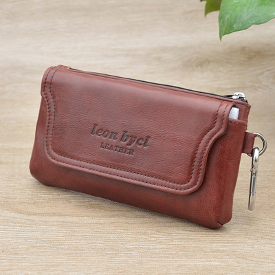 男士穿皮带手机包横款