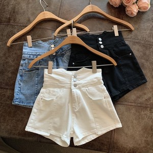 RM13524#高腰时尚辣妹不规则小心机牛仔短裤