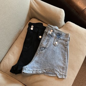 RM13523#夏季辣妹高腰牛仔裤不规则时尚热裤