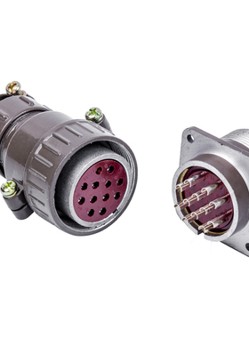 豪光航空接插件 P32-12芯 P32K3Q 航空插头 圆形连接器 32MM