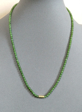 和田玉碧玉项链       重量13克±   4mm±*136粒  周长54cm±