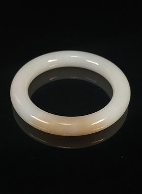 和田玉羊脂白玉手镯（带糖平安镯）内径57.6mm 25091700057