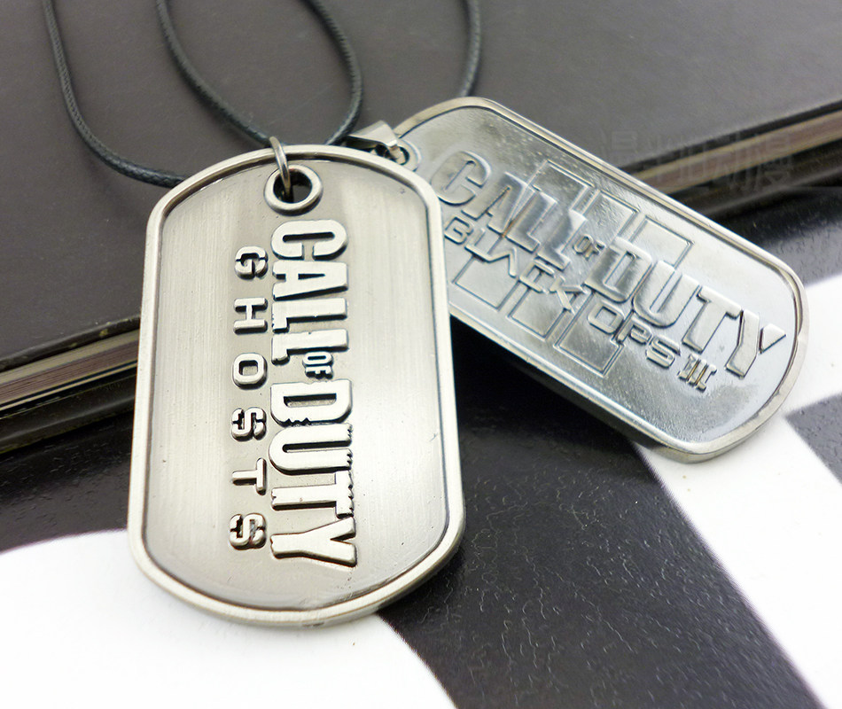 使命召唤cod 兵牌狗牌幽灵黑色行动游戏周边饰品吊牌项链钥匙扣酷