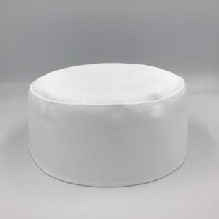 礼拜帽男士新款葬礼回族维吾尔白事男帽殡葬小白帽单层带经文白帽