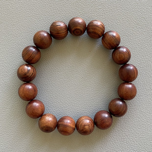 黄花梨手串海南男梨花木1.2佛珠手链油梨手串女真品檀木盘玩鬼脸