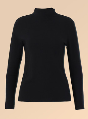 hosa浩沙内衣秋冬女士打底半高领秋衣纯棉小高领弹力舒适保暖上衣