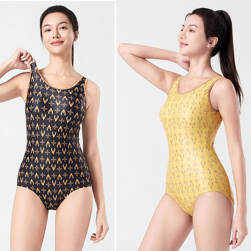 hosa浩沙泳衣2025新款时尚U型背女士连体三角游泳衣抗氯速干温泉