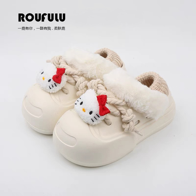 鹿创优品@可爱少女增高保暖棉鞋