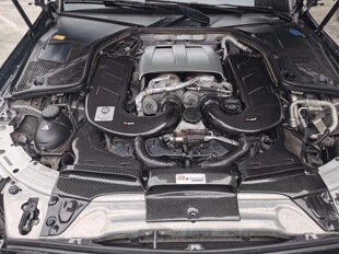 C63 改装 适用于奔驰W205 冬菇头 4.0T airspeed碳纤维进气风箱改装